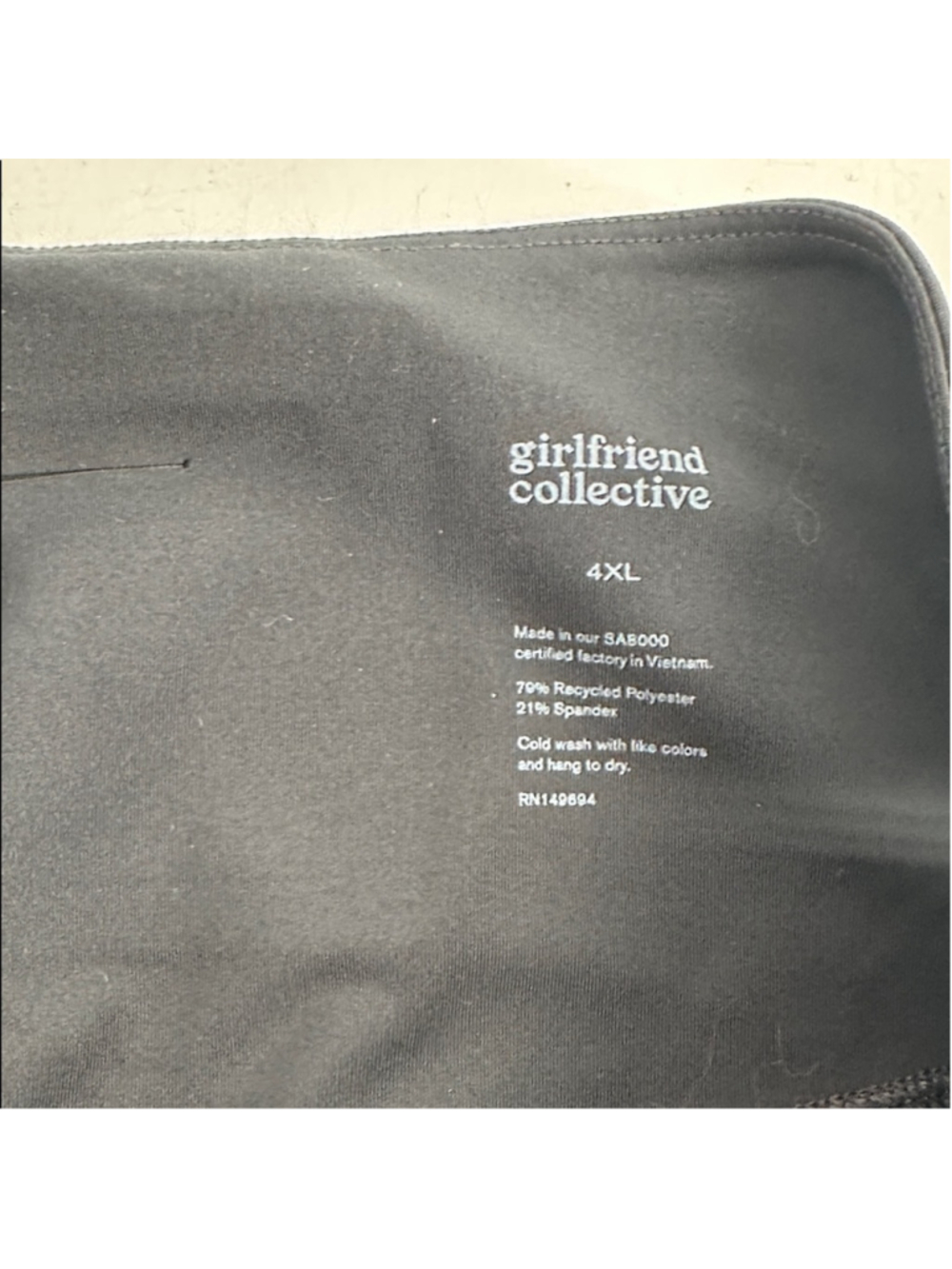 Girlfriend Collective Leggings Black workout active wear sz 4xl - Picture 4 of 12
